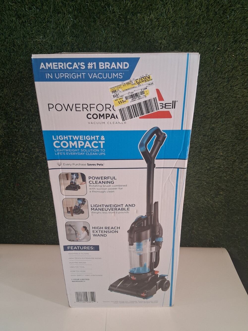 Bissell PowerForce Compact Upright Vacuum Cleaner Lightweight Bagless Black 2112